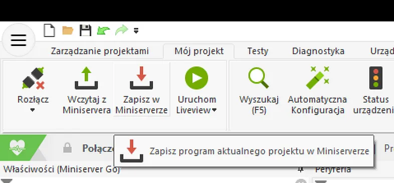 Zapisz w Miniserverze